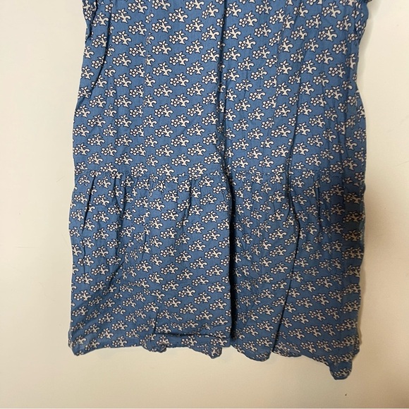 SEA Girls Flowers All Over Ruffled Flutter Sleeves Dress in Blue sz 6 - Picture 7 of 7